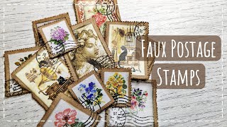 Lets Make Faux Postage Stamps  Junk Journals Ephemera [upl. by Resiak751]