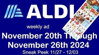 ALDI weekly ad November 20th through November 26th 2024 [upl. by Henni]