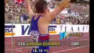 Jonathan Edwards Triple Jump WR [upl. by Itsirhc677]