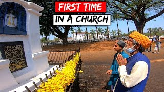 Villagers Visit A Catholic Church For First Time  Tribal People Visit A Church First Time [upl. by Onitnelav]