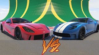 GTA 5  Top Speed Drag Race  Grotti Itali GTO vs Ocelot Pariah [upl. by Stretch]