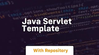 java servlet template [upl. by Aliac]