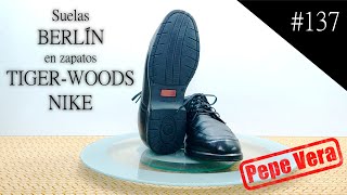 137 Resolado de zapatos TigerWoods de Nike con suela Berlín [upl. by Alliuqa]