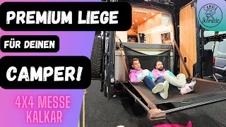 Ganz neu Die Premiumliege für deinen Camper Präsentation auf der 4x4 MESSE Rhein Waal [upl. by Bard]