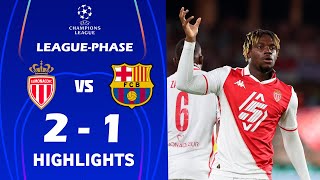 AS Monaco vs FC Barcelona 21 Highlights amp Goals  UEFA Champions League 202425 [upl. by Nordgren401]