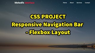 Responsive Navigation Bar  Flexbox Layout  Mehedi [upl. by Isyad]