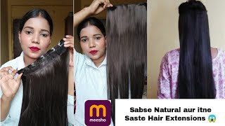 Meesho Hair Extension Review And How To Use Hair Extension  sharun shaikh [upl. by Guidotti925]