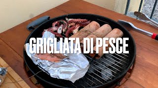 GRIGLIATA DI PESCE  SALMONE IN WRAP E POLPO [upl. by Rayford]