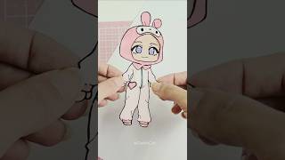 Making a onesie for my gacha paper doll ✨️🩷 mymelody gl2 sanrio paperdoll gachalife [upl. by Nileuqcaj207]