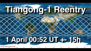 Tiangong 1 Reentry Predictions  April 1st [upl. by Chapel]