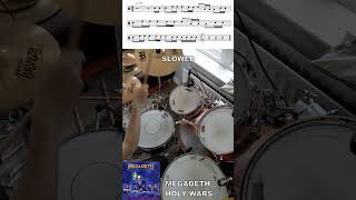 Megadeth  Holy Wars  Drum Intro Fill with sheet music [upl. by Galvan]