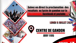 Direct deliberation Bac 2024 Centre de Gandon Live streaming of 3Tv Sénégal [upl. by Allbee]