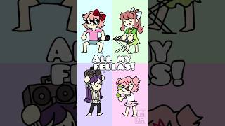 All my DOKIES 😎📣 Ddlc short Song  Frizk  ALL MY FELLAS animation ddlcplus [upl. by Fenelia]