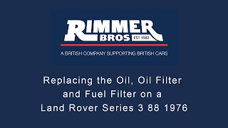 Replacing the Oil Oil Filter and Fuel Filter on a Land Rover Series 3 88 1976 [upl. by Buroker]