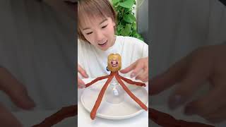 Octopus Kha Gayi 🥳 mini wood toy wood working art skill short cartoon viral trending [upl. by Watkins]