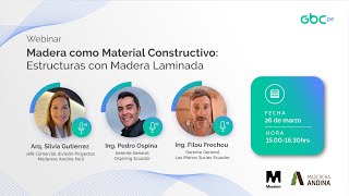 GBCpe amp Maderera Andina  Madera como Material Constructivo Estructuras con Madera Laminada [upl. by Nakah337]