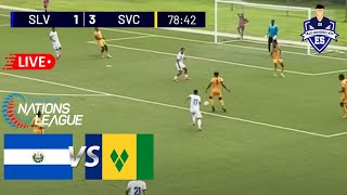 🔴EN VIVO  EL SALVADOR VS SAN VICENTE Y LAS GRANADINAS CONCACAF NATIONS LEAGUE REACCIÓN COMENTARIOS [upl. by Daren]