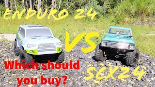 SCX24 VS Enduro24 Which should you buy Rockpile testing [upl. by Regnij219]