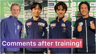 Comments from singles skaters after training Malinin Shoma UnoYuma Kagiyama Adam Xiao Him Fa [upl. by Nolie166]