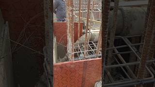 Amazing trick for beam casting  tie beam casting work 👍concrete tie ytshots [upl. by Enirehtak]