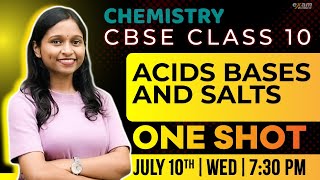 Cbse 10 Chemistry  Acids Bases And Salts  Oneshot  Exam Winner [upl. by Sherm]