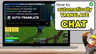 How To Auto Translate Chat In Roblox [upl. by Pinckney]