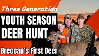 FIRST Deer at 7 years old Iowa Youth Season Deer Hunt with the 350 Legend Handloads [upl. by Ennire75]