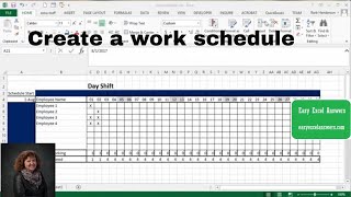 How to create a work schedule in Excel [upl. by Anilorac]