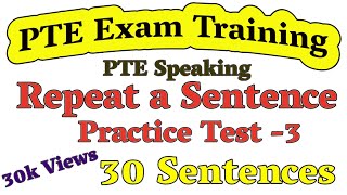 PTE Repeat Sentence Practice Test 3 [upl. by Gaulin]