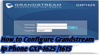 How to Configure Extension in Grand Stream  GrandStream IP Phone Configuration [upl. by Carrel]