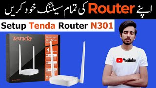 How To Setup Tenda N301 Wireless N300 Router  Configure WiFi Router [upl. by Atiuqrahc144]