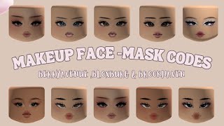 Makeup facemask codes for bloxburg berry avenue and brookhaven in roblox [upl. by Fadden]