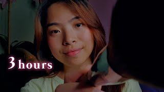 ASMR 3Hrs Brushing You 🌬️ Slow amp Fluffy Face Brushing For Sleep amp Focus Whispered to No Talking [upl. by Menis]