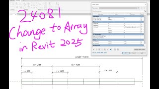 24081  Array Change In Revit 2025 [upl. by Annaer793]