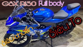 GSX R150  ĐỘ BODY SIÊU TO KHỔNG LỒ  ĐÈN TRỢ SÁNG DÙNG PASSING NÚT quotZINquot CỰC TIỆN LỢI [upl. by Ardath]