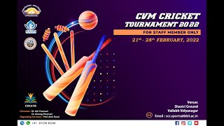 CVM CRICKET TOURNAMENT 2022  FOR STAFF  PROMO [upl. by Recnal972]