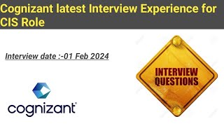 Latest cognizant interview Experience for 202324 batch students  cognizant interview questions [upl. by Branscum]