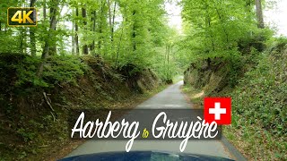 Aarberg to Gruyère Switzerland 🇨🇭 Spring drive from Aarberg to Gruyère in the Canton of Fribourg [upl. by Enitsyrhc619]