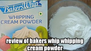 review of bakers whip whipping cream powder whipped cream recipe [upl. by Aibsel488]