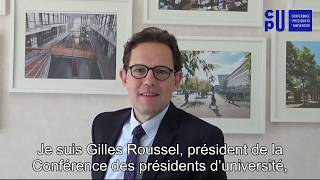 Bienvenue dans les universités françaises  Message de Gilles Roussel Président de la CPU [upl. by Androw]