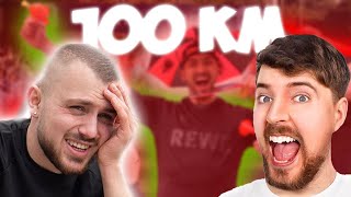 I Ran A Marathon BACKWARDS on MR BEAST VIDEO  😱🤯 [upl. by Essirahs249]