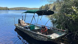 Went for a ride with my 1436 g3 Jon Boat With a 20 hp Yamaha 4 stroke outboard [upl. by Kenweigh]