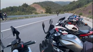 450SR Egzozu söktük amp Viraja girdik Teker yaptık 450sr motovlog [upl. by Suiluj]