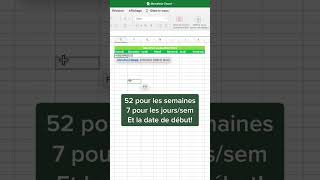 Comment créer un calendrier sur Excel 🗓️🗓️ apprendreexcel excelfrancais astuceexcel [upl. by Ilonka]