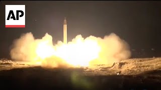 Video released by Iranian Revolutionary Guard said to show missiles launched [upl. by Leighton]