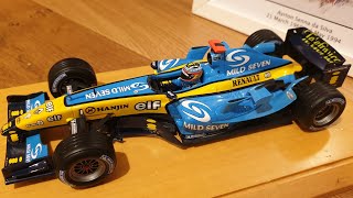 118 Fernando Alonso 2004 Mild Seven Renault R24  F1 Creation Diecast Review Hotwheels [upl. by Hillier]