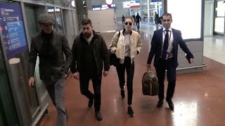 EXCLUSIVE Gigi Hadid arriving in Paris for the 2016 Victoria Secret fashion show [upl. by Petes244]