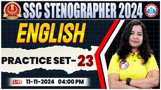 SSC Stenographer 2024  SSC Stenographer English Practice Set 23  English By Kiran Mam [upl. by Aleicarg365]