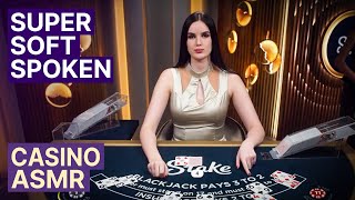 Unintentional ASMR Casino  SUPER Soft Spoken Blackjack [upl. by Revert28]