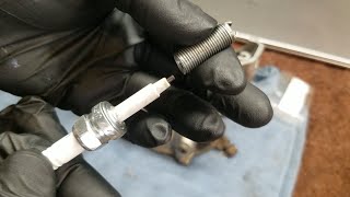 111 How To Extract a Broken Spark Plug On our 4 stroke Motocross Dirt bikes removing broke plug [upl. by Dutch562]